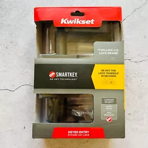 Kwikset Halifax Square Smartkey Keyed Entry Door Lever Handle No Keys - Picture 1 of 8