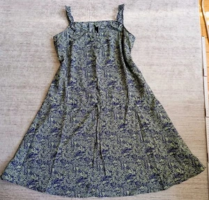 Next Dress Size 12 cami strappy A line fit and flare print holiday tp41 - Picture 1 of 3