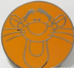 Disney Pin 116094 Character Face Orange Tigger Winnie the Pooh Silver metal 2016 - Picture 1 of 1