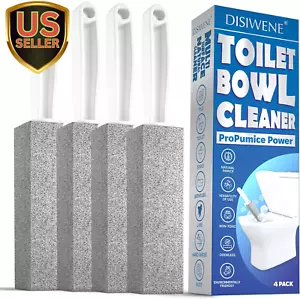 Pumice Cleaning Stone with Handle Toilet Bowl Cleaner Hard Water Ring Remover fo - Picture 1 of 8