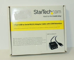 STARTECH ICUSB2321F 1 PORT USB TO SERIAL RS232 ADAPTER CABLE w/ COM Retentioin - Picture 1 of 6