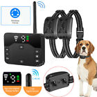 Electric Dog Fence System Wireless Hidden Pet Boundary Containment With 2 Collar