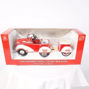 Snap On 1940 Gendron Pedal Car Hot Rod Bank with Trailer New - Picture 1 of 7