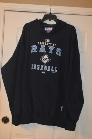 MAJESTIC THERMA BASE MLB BASEBALL TAMPA BAY RAYS HOODIE ADULT 2XL AUTHENTIC! Cover