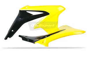 Cucharas de radiador Suzuki RMZ 450 2008 - 2017 NEGRO y amarillo - Imagen 1 de 1
