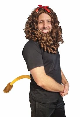 Lion Wig Cowardly Costume - Full Lion Mane with Beard - Image 1 of 3