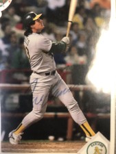 1991 Upper Deck Silver Sluggers Jose Canseco #SS4 Oakland A’s Auto On Card 🔥🔥