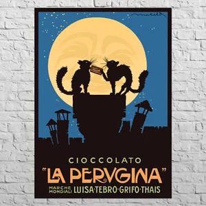 Poster La Perugina, 1920 | 28x39" Big size | Vintage chocolate ad, Retro decor - Picture 1 of 4