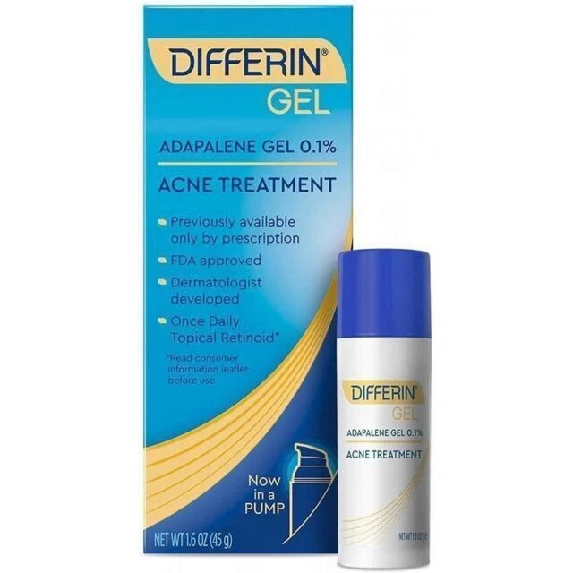Differin Adapalene Gel 0.1% Acne Treatment - 1.6oz (92045)