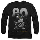 Batman Long Sleeve T-Shirt 80 Years Long Live The Bat Black Tee