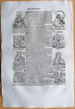 Schedel Original Incunable Leaf Saints Sebastian Lucia Vitus - 1493