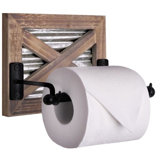 Porte-papier toilette rustique allée d'automne ferme - accessoires de salle de bain rustique