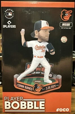 CORBIN BURNES BALTIMORE ORIOLES DEBUT 11 K FOREVER COLLECTIBLES BOBBLEHEAD NIB - Image 1 of 4
