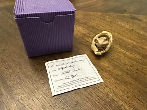 Authentic Adam Binder Netsuke Series "Maple Frog" Tan 122/150 Signed / COA - Picture 1 of 4