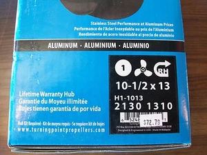 PIEZA DE HÉLICE DE PUNTO DE GIRO # H1-1013 2130 1310 10-1/2 X 13 RH - Imagen 1 de 1