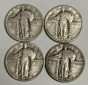 1925-P 1926-P 1927-P 1928-P Standing Liberty Silver Quarters, Problem-Free U.S. - Picture 1 of 2