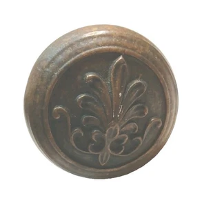 Vintage Ornate Round Brass Door Knob with post - Picture 1 of 8