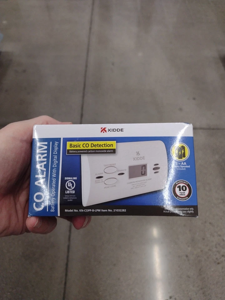 Kidde KN-COPP-B-LPM alarme de monóxido de carbono operado por bateria com display digital 824 - Imagem 1 de 1