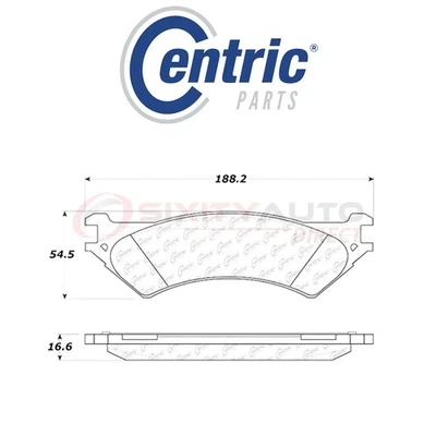 Centric Ceramic Disc Brake Pads w Shims for 1999-2003 Ford F-150 4.2L 4.6L za Foto 1 de 4