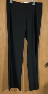 Boss Hugo Boss Women's Sz 10 Dress Pants Black Trousers Straight Leg Wool Blend - Picture 1 of 9