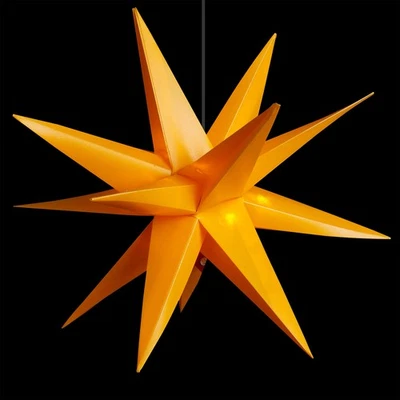 LED poinsettia advent star gold ø25 cm window star folding star IP44 - Image 1 of 3