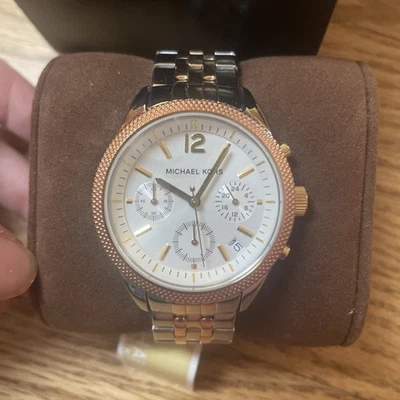 迈克高仕MK6131手表双色银色和玫瑰金色 — 第 1/3 张图片