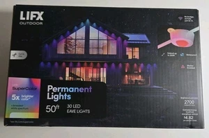 LIFX Permanent Outdoor Lights 30 LED Eave Lights 50ft 2700 Lumen - Picture 1 of 6