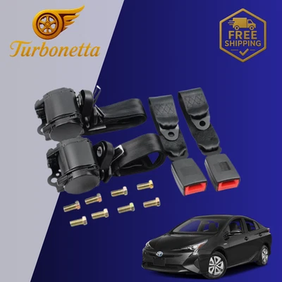 Correa de arnés de seguridad negra para todos los cinturones de seguridad Toyota Camry 2 piezas Foto 1 de 4