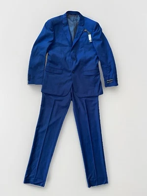 Calça Eleganza Platinum Giorgio Sanetti Masculina Blazer Terno Azul 40R 34R Nova Com Etiqueta - Imagem 1 de 4