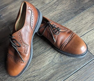 Florsheim Cap Toe Oxford Mens Size 8D Brown Comfortech Dress Lace Up Shoe 70703 - Picture 1 of 18