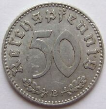 Pièce de Monnaie Reich Allemand 50 Pfennig 1942 B En Very fine / Extremely
