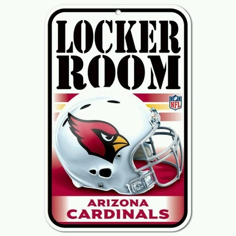 ARIZONA CARDINALS LOCKER ROOM 11"x17" PLASTIC SIGN DURABLE POSTER OUTDOOR RATED Cover