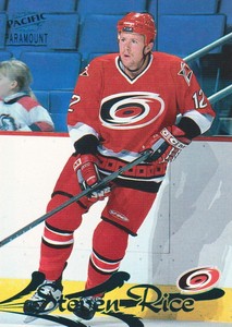 1997-98 Pacific Paramount Hockey Emerald Green #38 Steven Rice Hurricanes