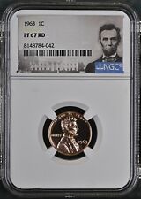 1963 Proof Lincoln Cent, NGC PF67RD