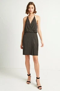 FRENCH CONNECTIONS ENID Jersey Black Strappy Studded Dress Uk S BNWT's rrp £85… - Picture 1 of 5
