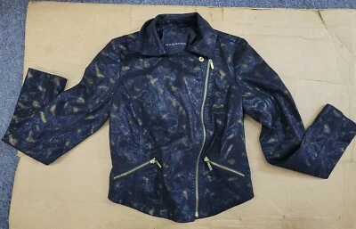 Rock Republic Jacket Extra Small Black Foiled Motorcycle Womens Short - Image 1 of 4