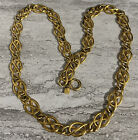 Vintage Ann Klein Statement Necklace Chunky Long Link Chain Gold Tone Toggle
