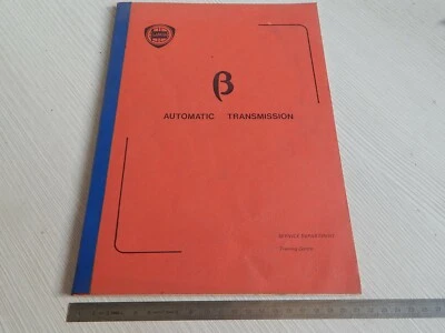 MANUALE CONOSCENZA E DATI ORIGINALE CAMBIO AUTOMATICO LANCIA BETA IN INGLESE - Immagine 1 di 4