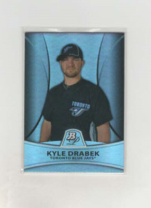 2010 Bowman Platinum Prospects Thick Stock Refractor /999 Kyle Drabek #PP14