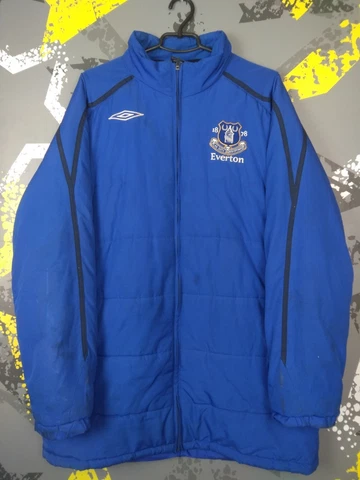 Everton Training Winter Jacket With Zipped Blue Umbro Mens Size XL ig93 Cover