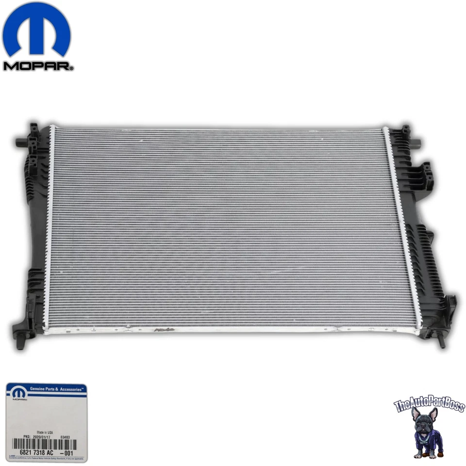 Radiador de refrigeración del motor Chrysler Pacifica Voyager 17-24 OEM Mopar 68595954AA Foto 1 de 4