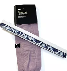 NIKE Headbands 3 - NEW 3 1/4” Seamless / (2) 1/2” Swoosh NWT Mauve Gray - Picture 1 of 6