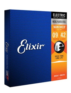 Cuerdas de guitarra eléctrica Elixir 12002 níquel nanoweb, súper ligera 9-42 - Imagen 1 de 3