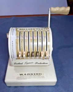Vintage Paymaster Check Writer With Key Series X-550 - Picture 1 of 7