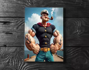 Popeye The Sailor Art Poster Print - No Frame - Picture 1 of 3