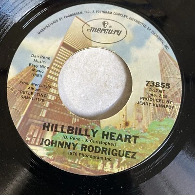 Johnny Rodriguez - Hillbilly Heart /COMMONLY KNOWN 45RPM  EXC! -EE - Image 1 of 2