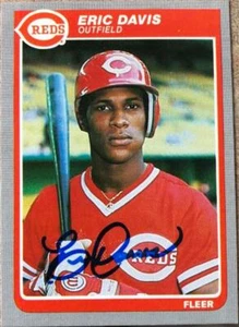Eric Davis Autographed 1985 Fleer #533 Rookie Card - Picture 1 of 1