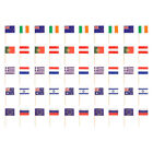 150 Pcs Papier Holz Multinationale Flaggen Party- Für Vorspeisen