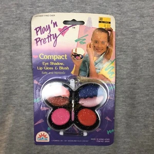 NEU Vintage Funrise Play n Pretty Make-up kompakt 1991 VERSIEGELT Schmetterling Rouge - Bild 1 von 4