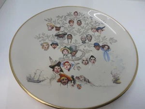 American Heritage Norman Rockwell Family Tree Plate Gorham 11" - Picture 1 of 2